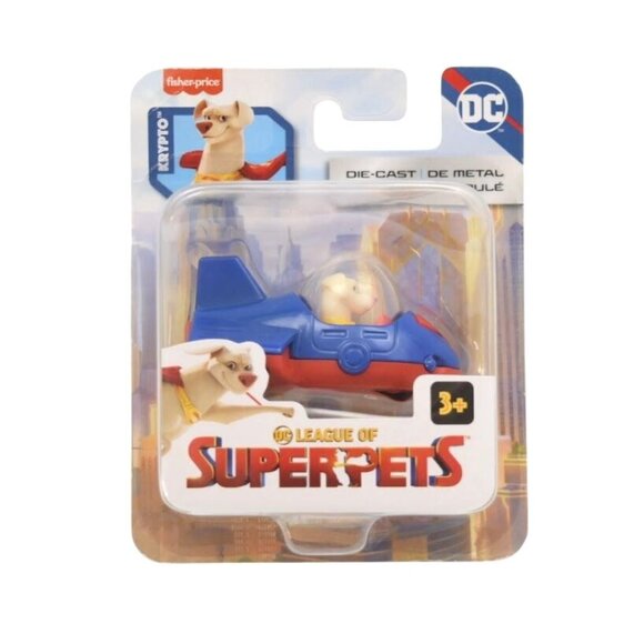 DC League Of Super Pets Krypto Die Cast Jet Toy By Fisher-Price For Ages 3+ - Picture 1 of 5